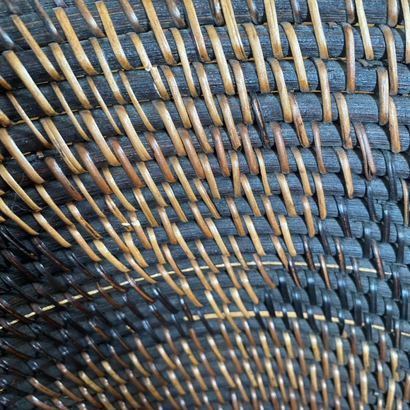 Large Handwoven Rattan Wicker Flare Basket Boho Home Decor - Picture 13 of 16